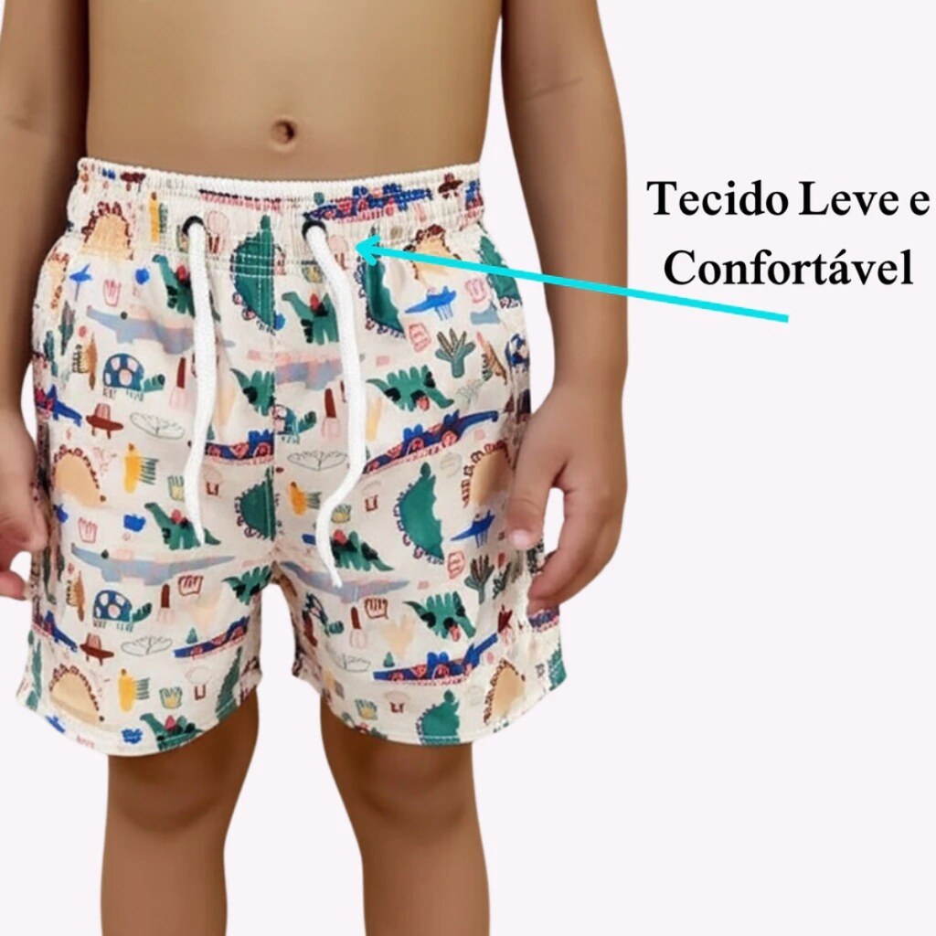 Kit 2 Bermuda Infantil Menino Short Moda Praia Juvenil Tactel Masculina,  Belíssima