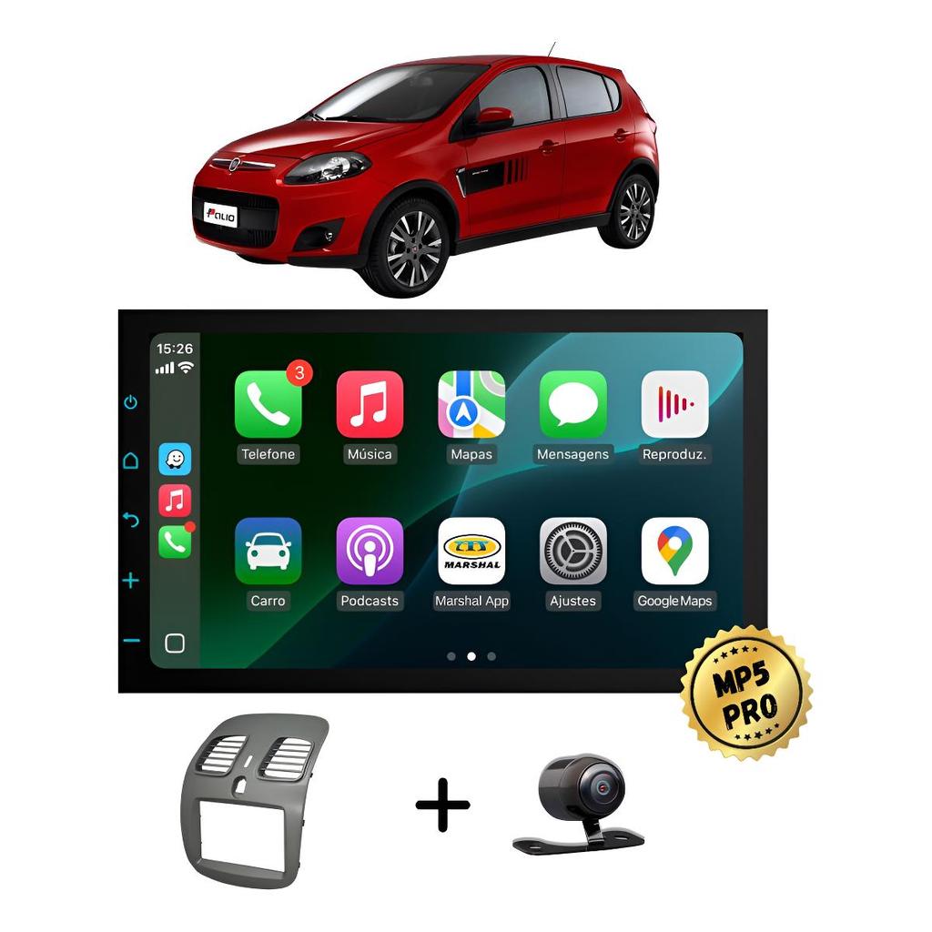 Kit Multimidia Mp5 Pro+ 7' Palio Sporting 2012 2013 2014 2015 2016 2017