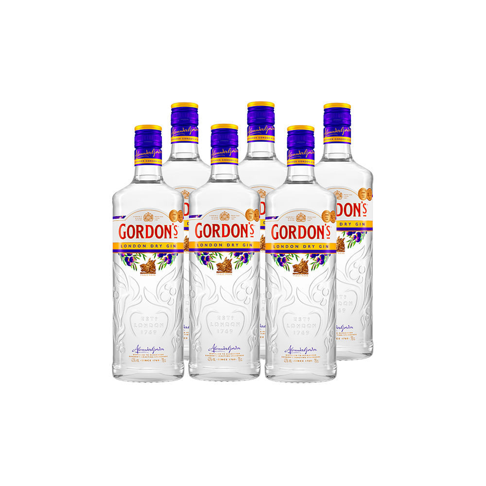 Combo Gin  Gordon'S  750ML - 6 Unidades