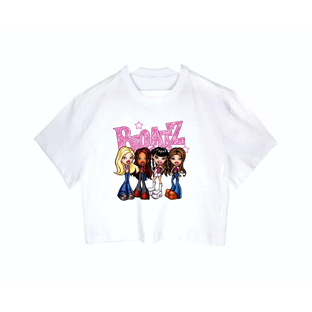 Cropped Feminino Tumblr blogueira Bratz Angel Bonecas Yasmin Cloe Jade Sasha Tour Moda feminina curta