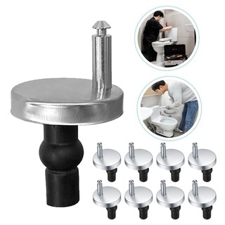 Conjunto de 8 peças de parafuso articulado Universal para vaso sanitário, aço inoxidável + plástico, forte e durável, su
