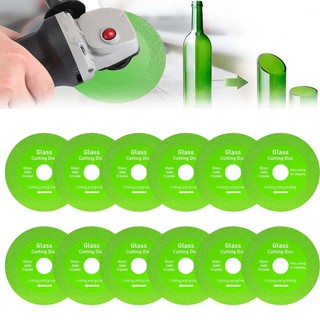 Discos de corte de cerâmica de vidro para rebarbadora angular de 12 peças, 100 mm ultrafinos, adequados para moagem de c