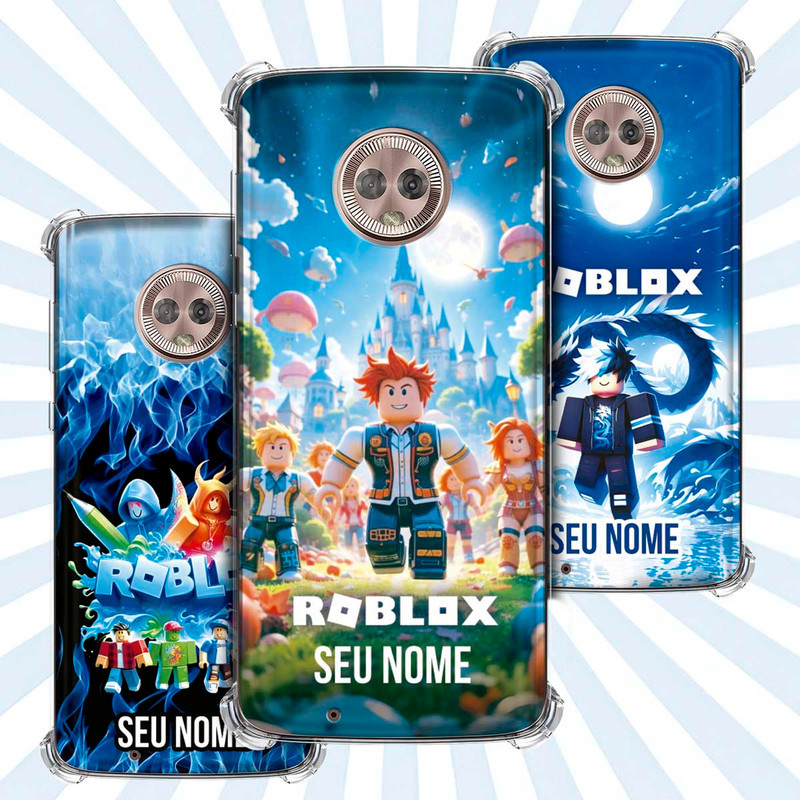 Capa Capinha - Motorola Moto G6 - Jogo Roblox Gamer Avatar Skin Personalizada Nome