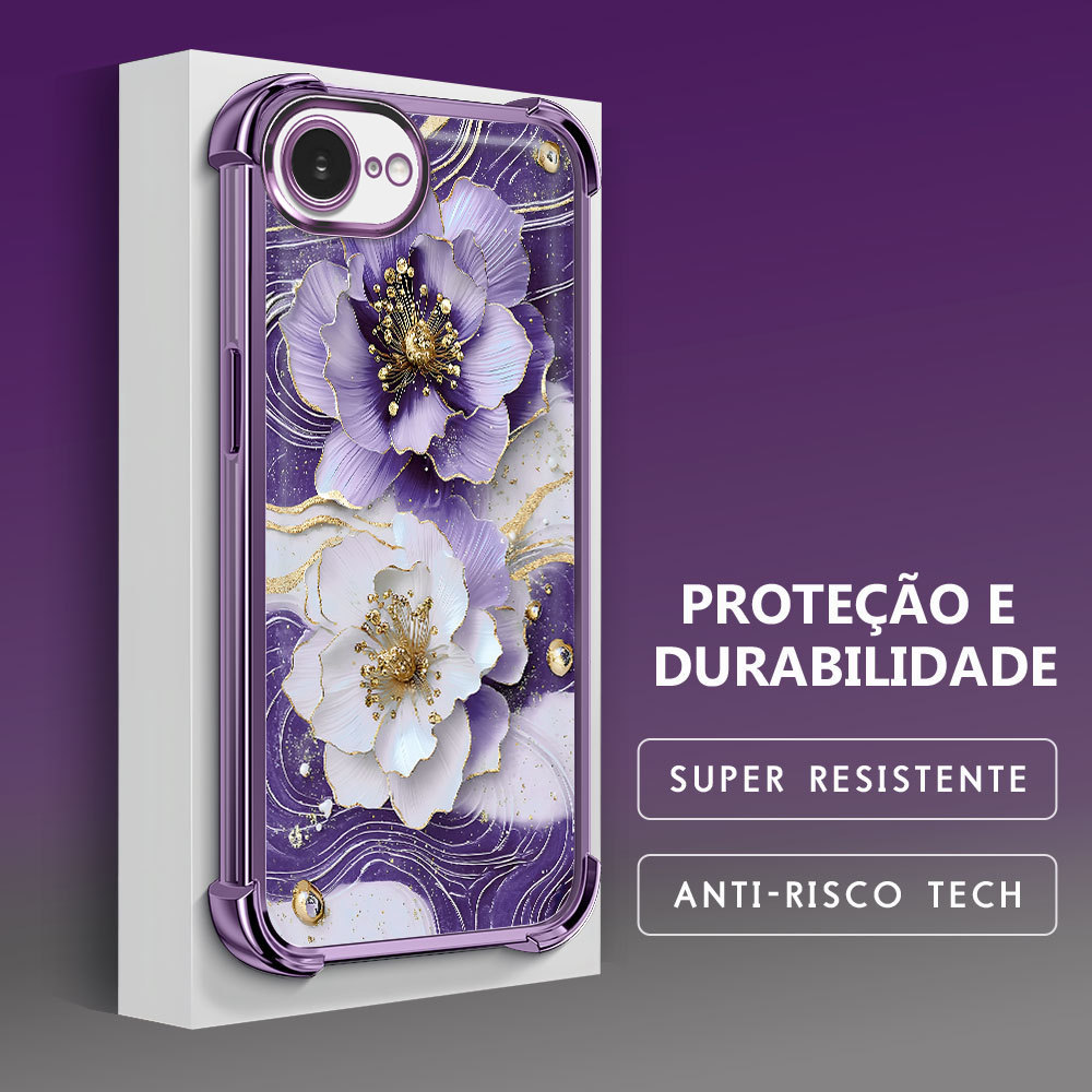 Capa Macia Luxo Para iPhone 17E 16E Capinha Capas Anti Impacto Choque Case Transparente 1144 FS