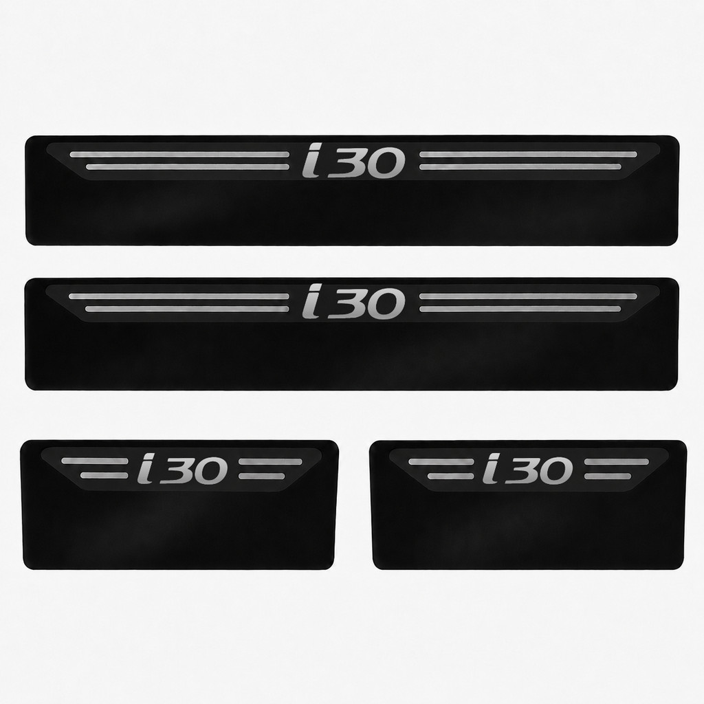 Kit soleira baixo relevo em aço inox Hyundai I30