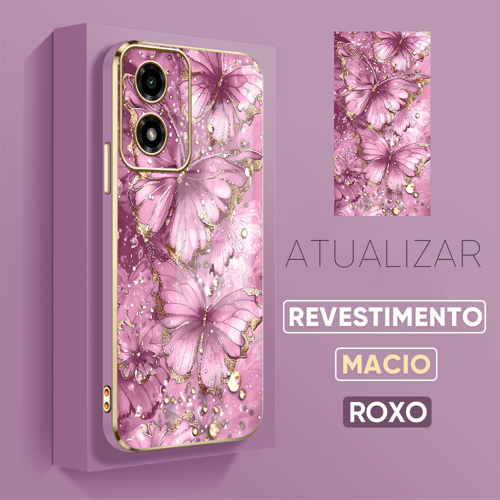 Capinha Macia Para Motorola Moto G04 G04S E14 Capa Luxo De Celular Protetora Sil