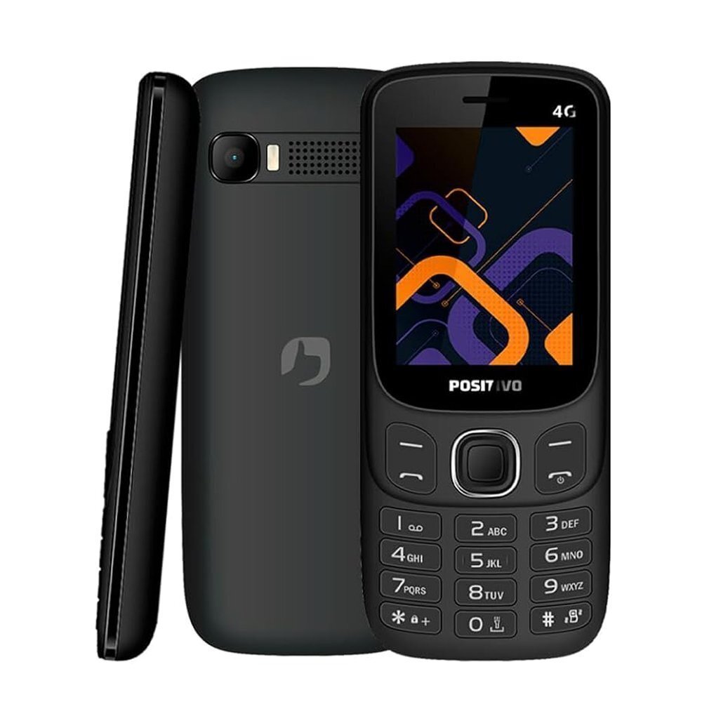 Celular Positivo P41 4G Dual SIM Tela 2,4 Rádio FM Preto