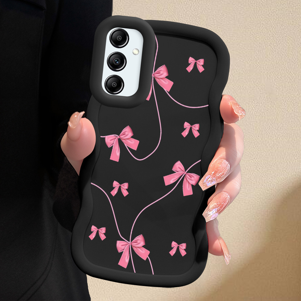 Capinha Laço Para Samsung Galaxy A14 4G 5G Capa De Silicone Macia Estilo Simples Macaron Case 0133