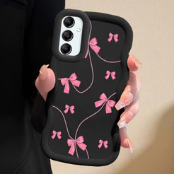 Capinha Laço Para Samsung Galaxy A14 4G 5G Capa De Silicone Macia Estilo Simples Macaron Case 0133