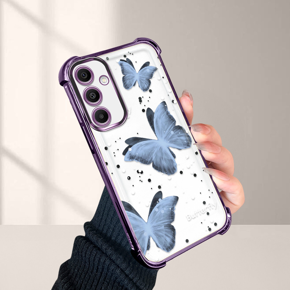 Capa Proteção Anti-impacto Transparente Para Samsung Galaxy A16 4G 5G Capinha Macio Borboleta Caso SJ 0331