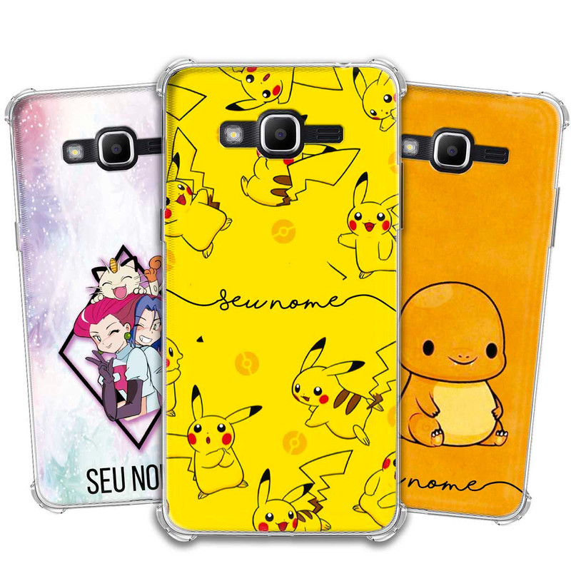 Capa Capinha - Samsung Galaxy J2 Prime - Monstros de Bolso Pocket Anime Treinadores Personalizada Nome