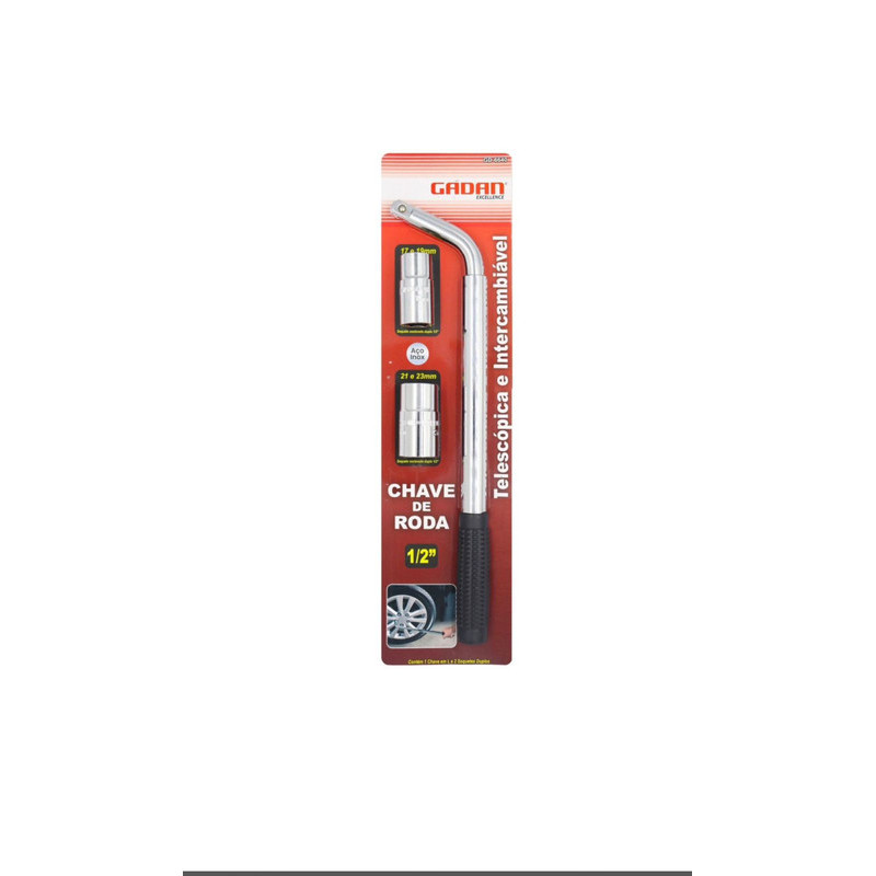 Chave de Roda Telescópica Reforçada para Fiat Linea Bravo Idea 17 19 21 23mm