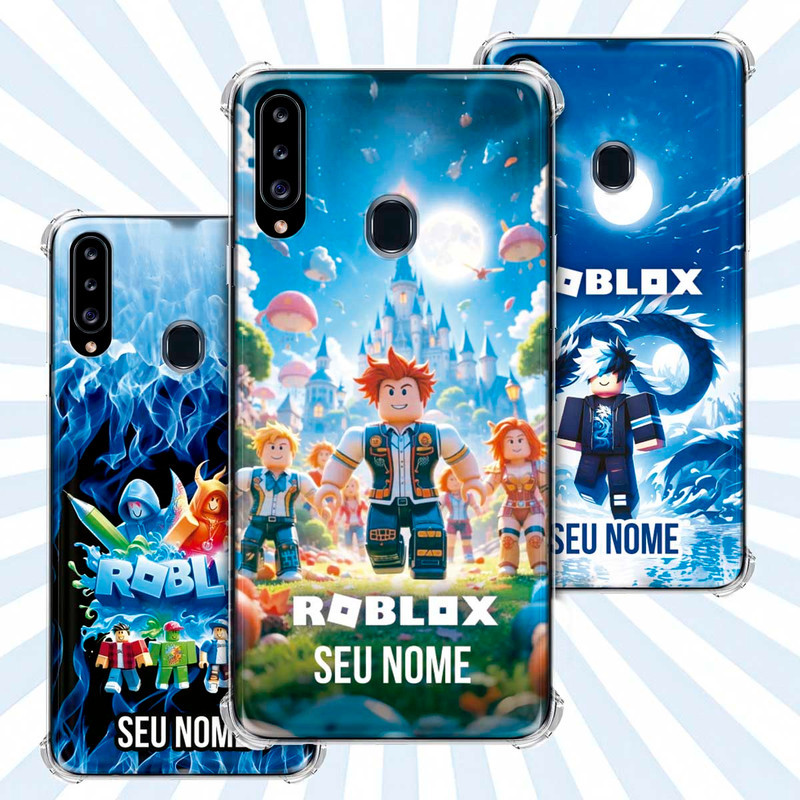Capa Capinha - Samsung Galaxy A20S - Jogo Roblox Gamer Avatar Skin Personalizada Nome