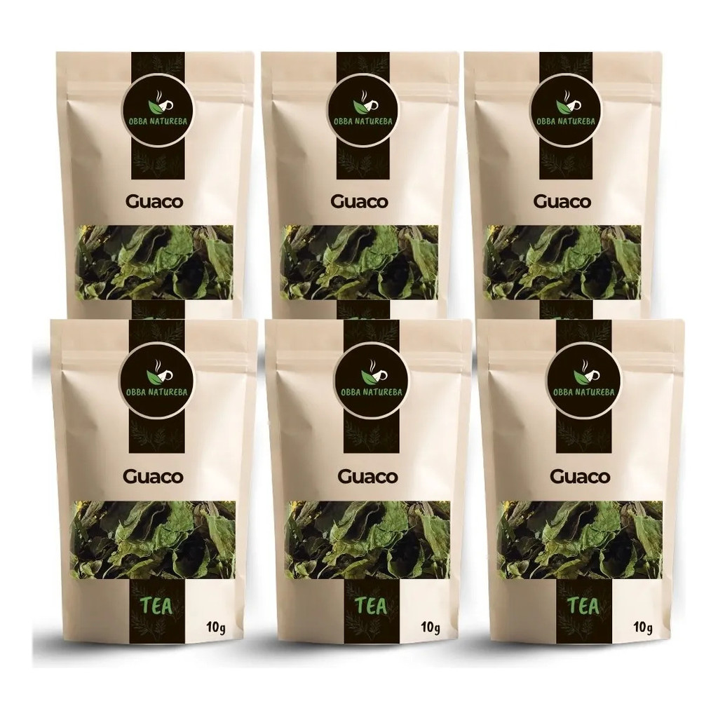 Guaco Folhas para Chá Ervas Desidratada Naturalmente Folhas Para Infusão - Leve 6 Pacotes