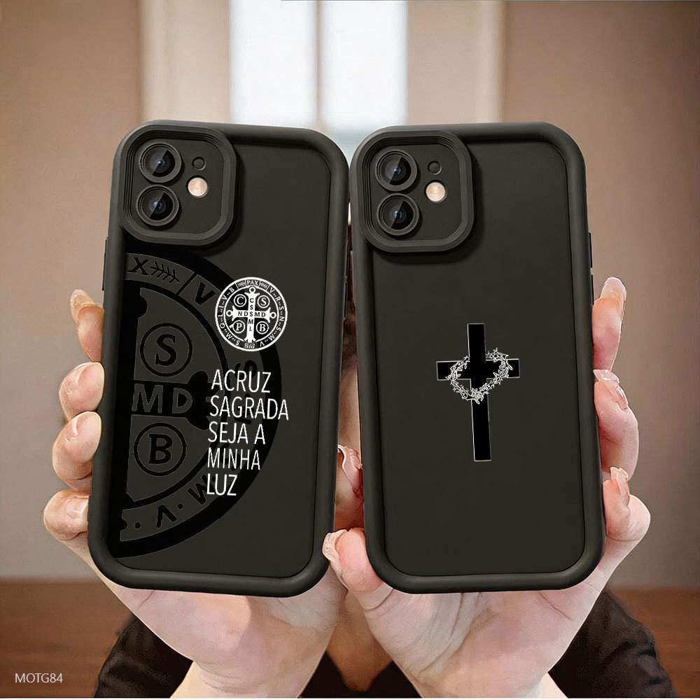 Capinha Medalha de São Bento Para Motorola Moto G84 G75 G60 G54 G53 G34 G35 G24