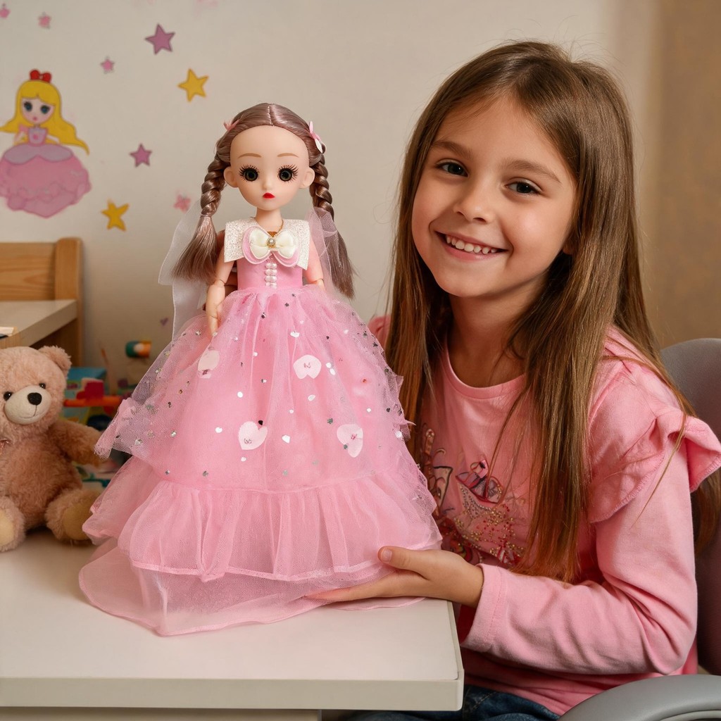 Boneca de Princesa com Função Musical Vestido de Tule Brinquedo para Meninas Presente de Aniversário