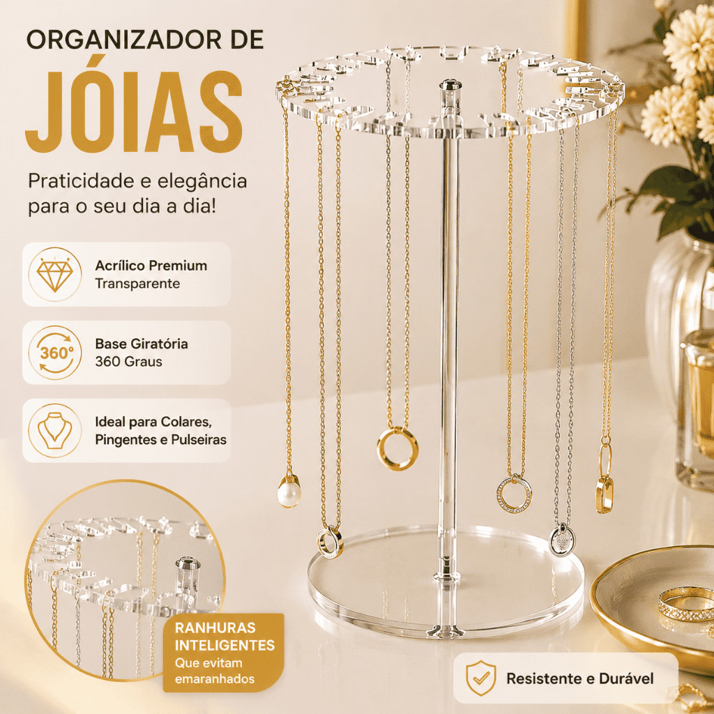 Árvore Organizador porta Jóias Arvore Suporte de colar de acrílico Avaliação da loja - Variação:
