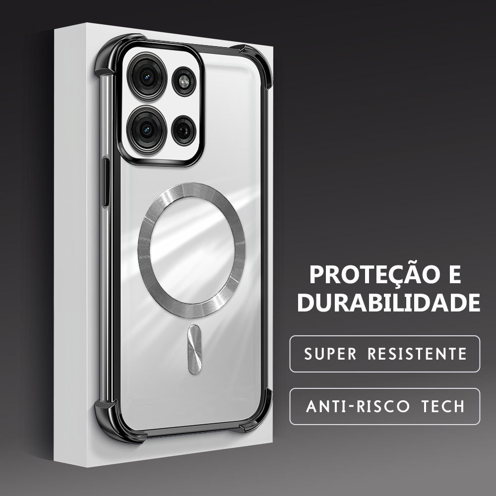 Capa Anti-Queda Transparente Para Motorola Moto G75 5G Capinha De Celular Macia FS1316