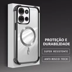 Capa Anti-Queda Transparente Para Motorola Moto G75 5G Capinha De Celular Macia FS1316
