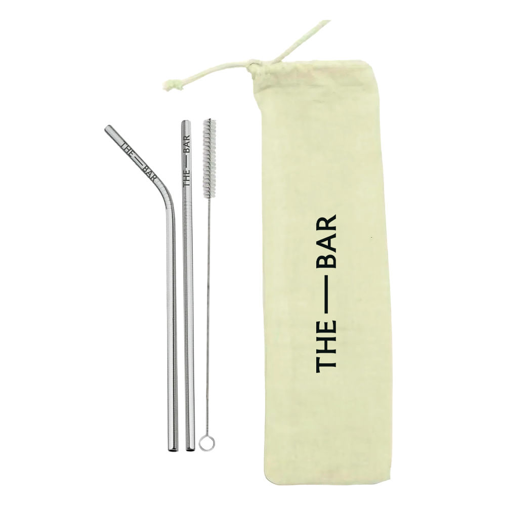 Kit Canudo Metalizado The Bar Kit Canudo Metalizado The Bar