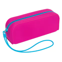 Necessaire De Silicone Retangular Rosa Ricca