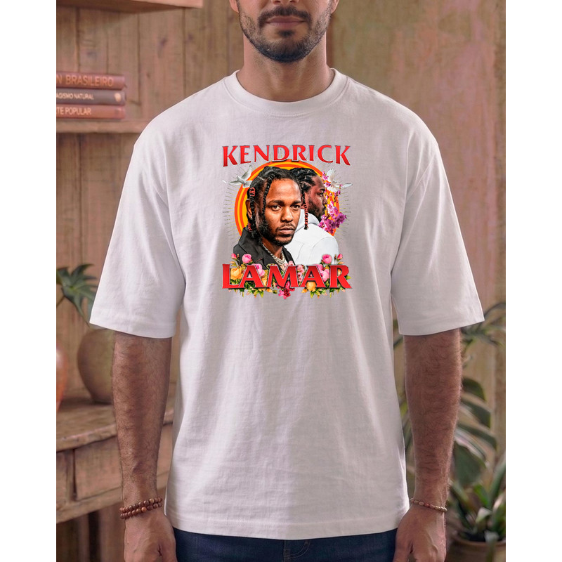 Camiseta Estampada Kendeick Lamar Personalizada Oversized Streetwear