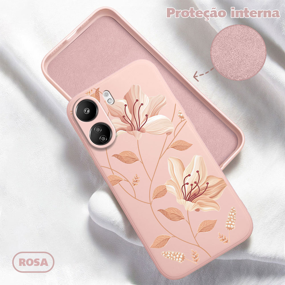Capinha Capa Silicone Aveludada Para Xiaomi Redmi 13C 4G Anti-impacto Macia Case  YT 0290