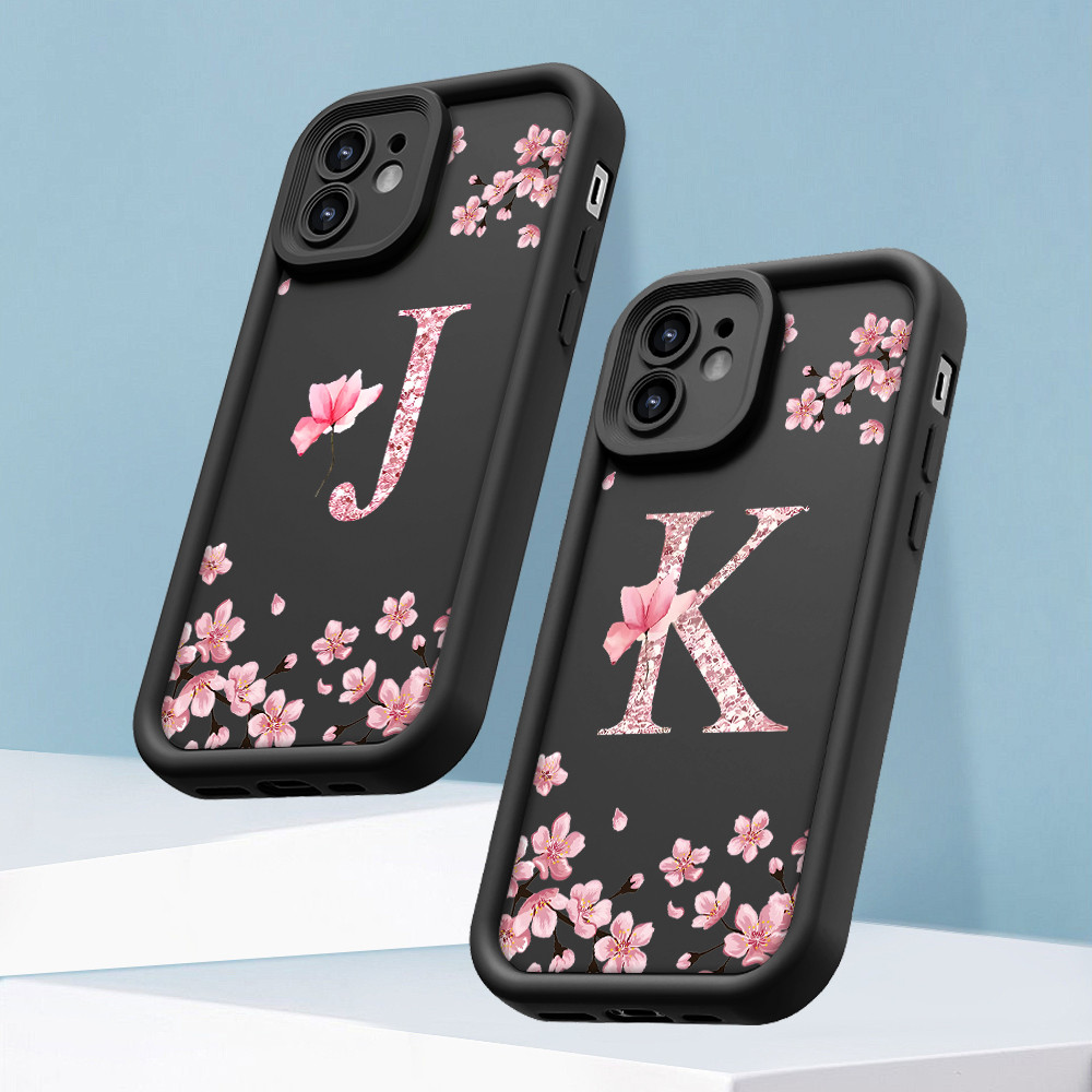 Capinha Flor Para Samsung Galaxy A17 A26 4G 5G Capa Com Letra Personalizada Macia Silicone Proteção Case — imagem 2 de 2