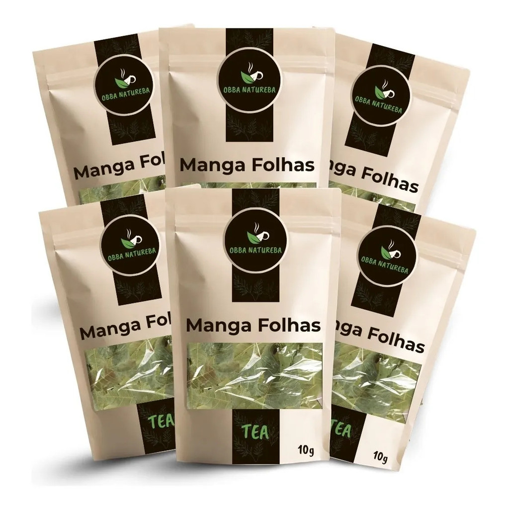 Folhas de Manga para Chá Ervas Desidratadas Naturalmente Folhas Para Infusão - Leve 6 Pacotes