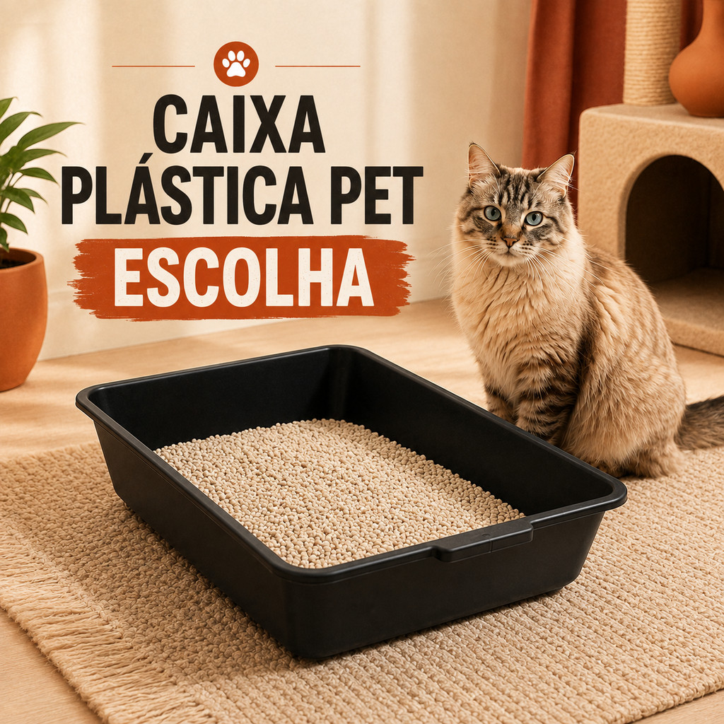 Caixa de Areia para Gatos Bandeja Sanitária Grande - Escolha o Kit