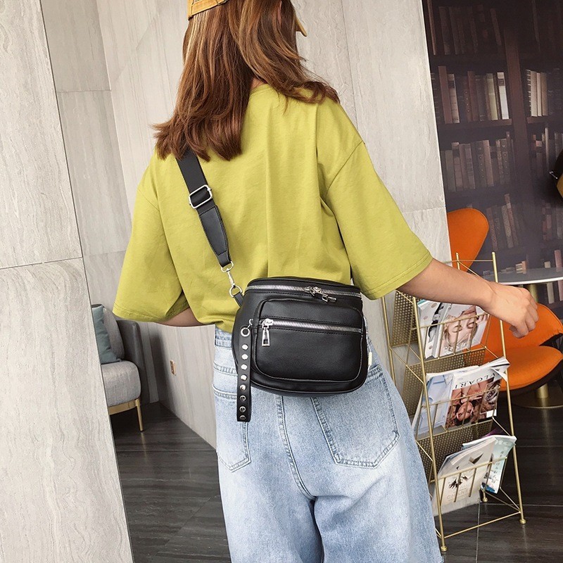 Pu senhoras saco do mensageiro e alça de ombro larga moda cor sólida bolsa de ombro feminino bolso Multi Vendido(s) - Pr