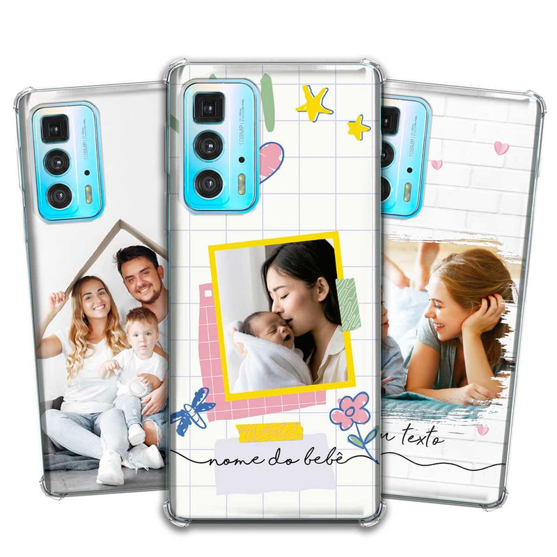 Capa Capinha - Motorola Moto Edge 20 Pro - Com Sua Foto Personalizada Anti-Impacto