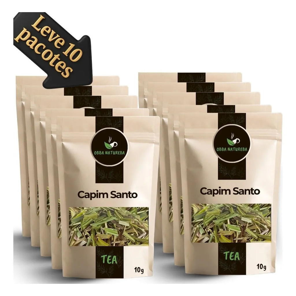 Infusão de Capim Limão Próprio para Chá Bebida  Leve-Com 3 Pacotes