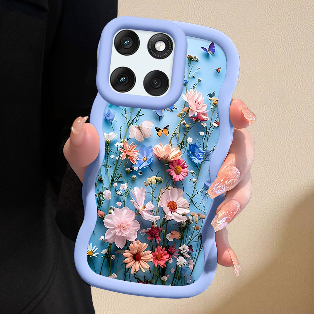 Capinha Flor Para Motorola Moto Edge 60 Fusion 60 5G Capa De Silicone Macia Estilo Simples Macaron Case 0473