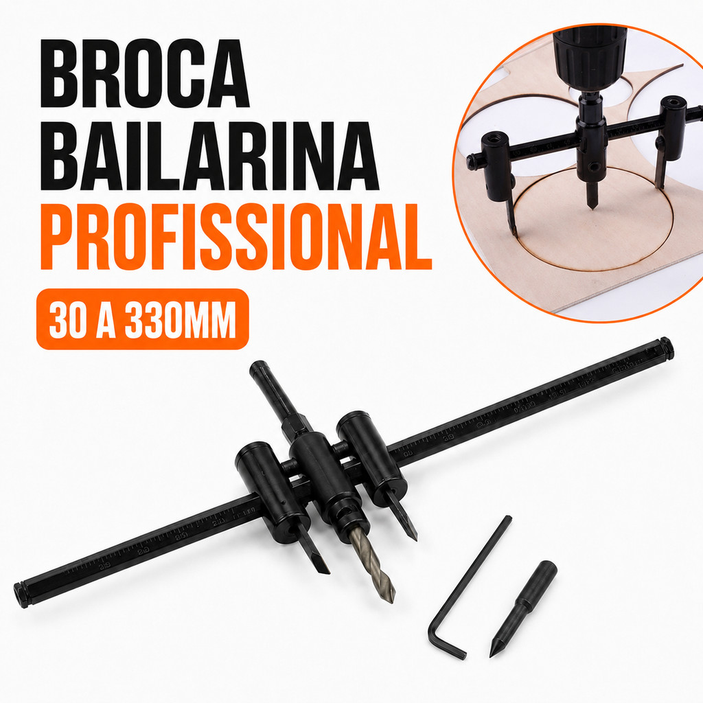 Serra Copo Ajustável 30-330mm com Chave Allen para Madeira
