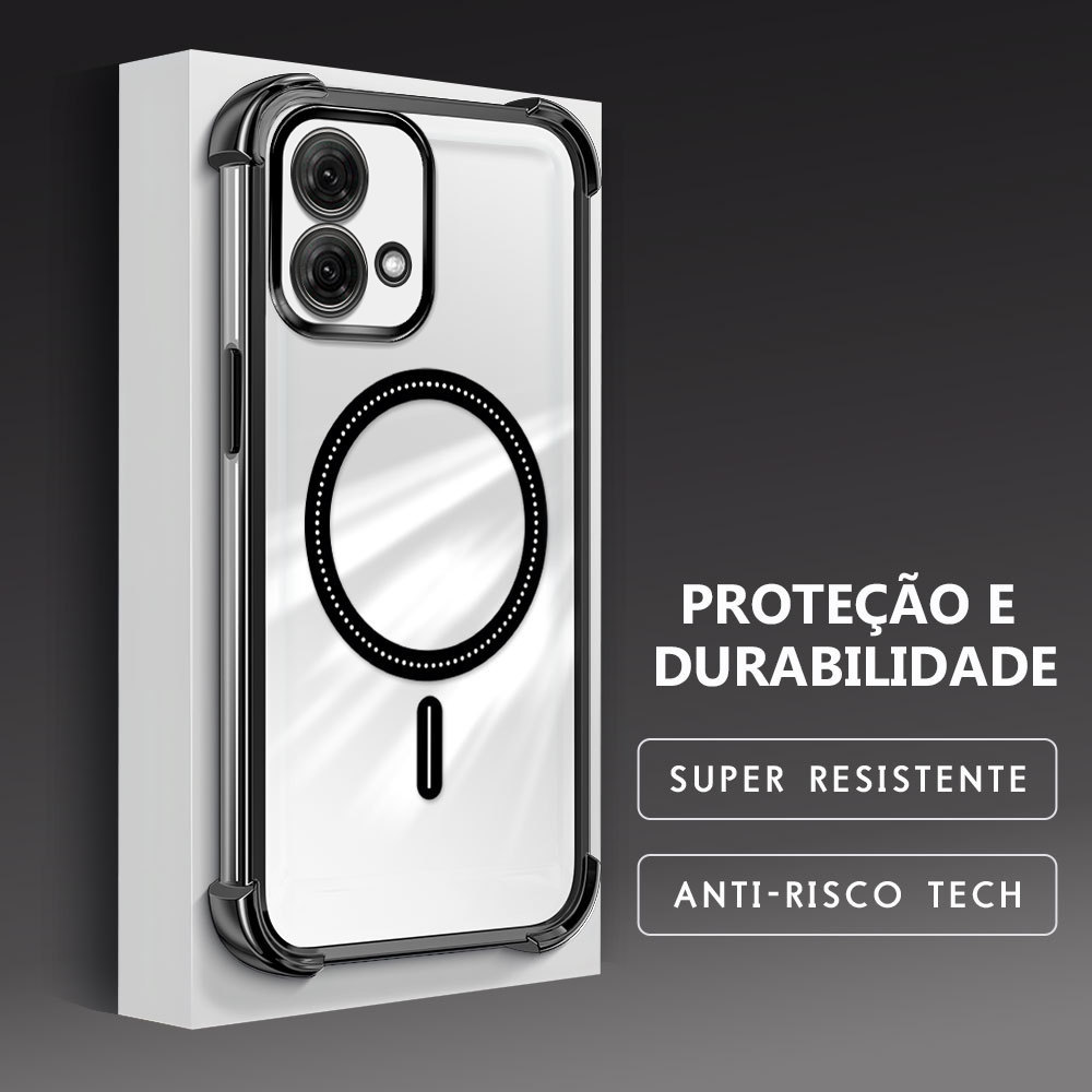 Capinha Anti-Queda Transparente Para Motorola Moto G84 5G Capa De Celular Macia Design Minimalista FS0842