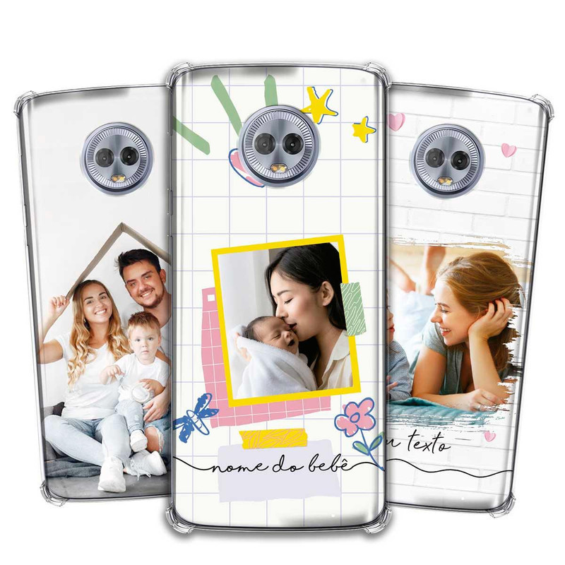 Capa Capinha - Motorola Moto G6 Plus - Com Sua Foto Personalizada Anti-Impacto