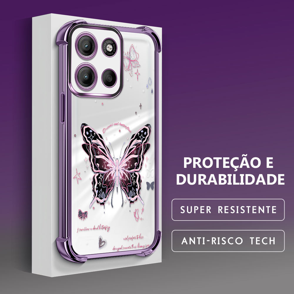 Capinha de Celular Anti Queda Para Motorola Moto G15 G17 Capa Macia Case FS0717