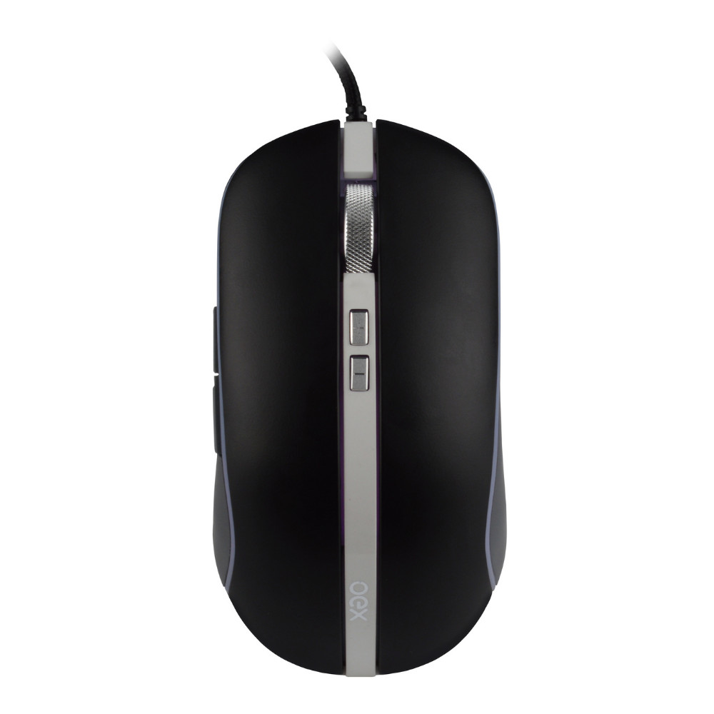 Mouse Gamer Oex Hybrid MS310 5000DPI Sensor Avago 3050 7 Botões Macro Cabo Trançado Original