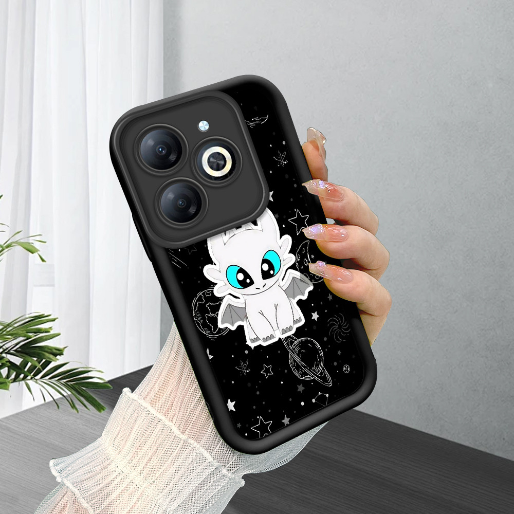 Capinha Para Infinix Smart 8 Pro HD Plus Hot 40i Tecno Spark 20 20C Pop 8 Go 2024 Silicone Protetora Preta Case BTY 7636