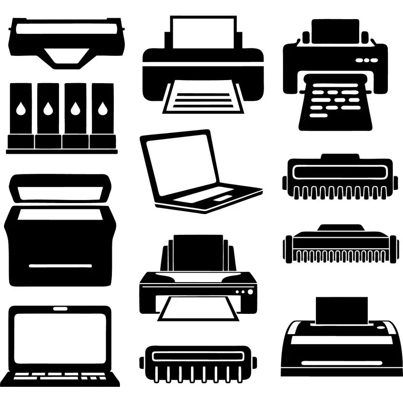 Adesivo Parede Loja Informática Impressora Toner Notebook