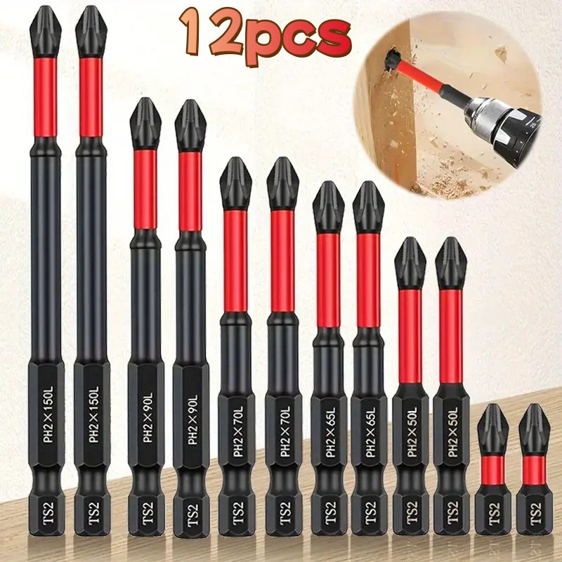 12pcs brocas magnéticas antiderrapantes vermelhas Avaliação da loja - Variação: