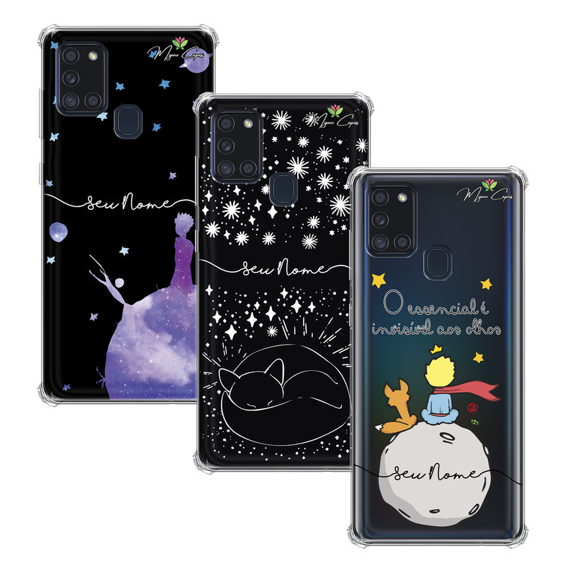 Capa Capinha - Samsung Galaxy A21S - Pequeno Principe Personalizada com Nome
