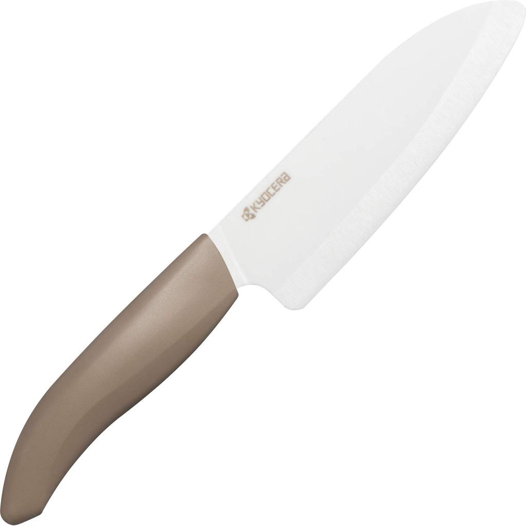Kyocera Faca De Cozinha Santoku 14cm Café Com Leite Bege FKR-140LBG k157 [Direto Do Japão]