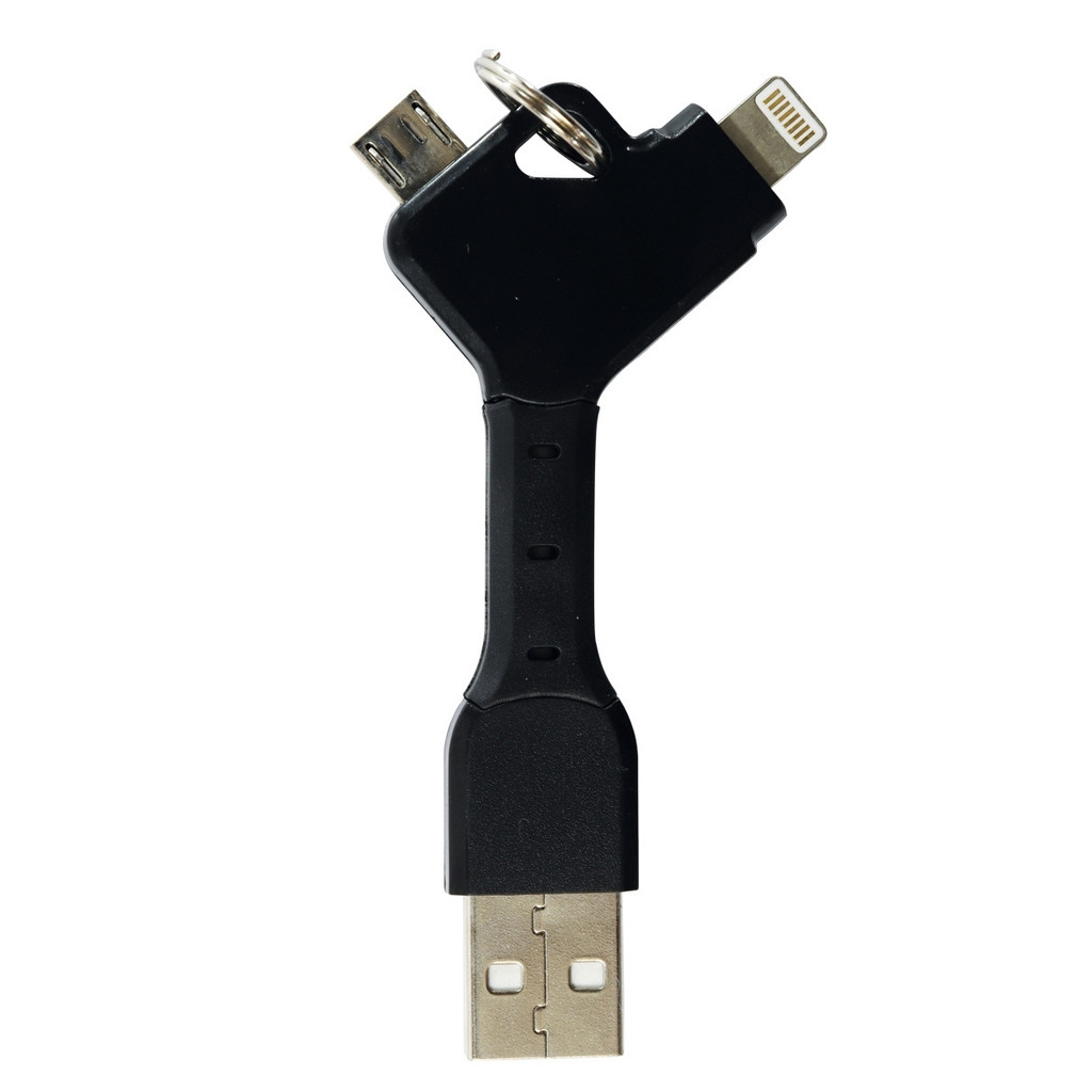 Cabo Chave Duo 2 Em 1 Usb Para Micro Usb E Lightning Newlink Carga Rapida Transferencia De Dados