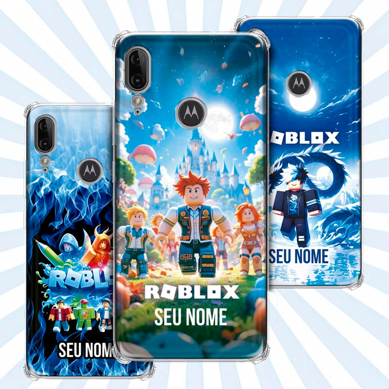 Capa Capinha - Motorola Moto E6 Plus - Jogo Roblox Gamer Avatar Skin Personalizada Nome