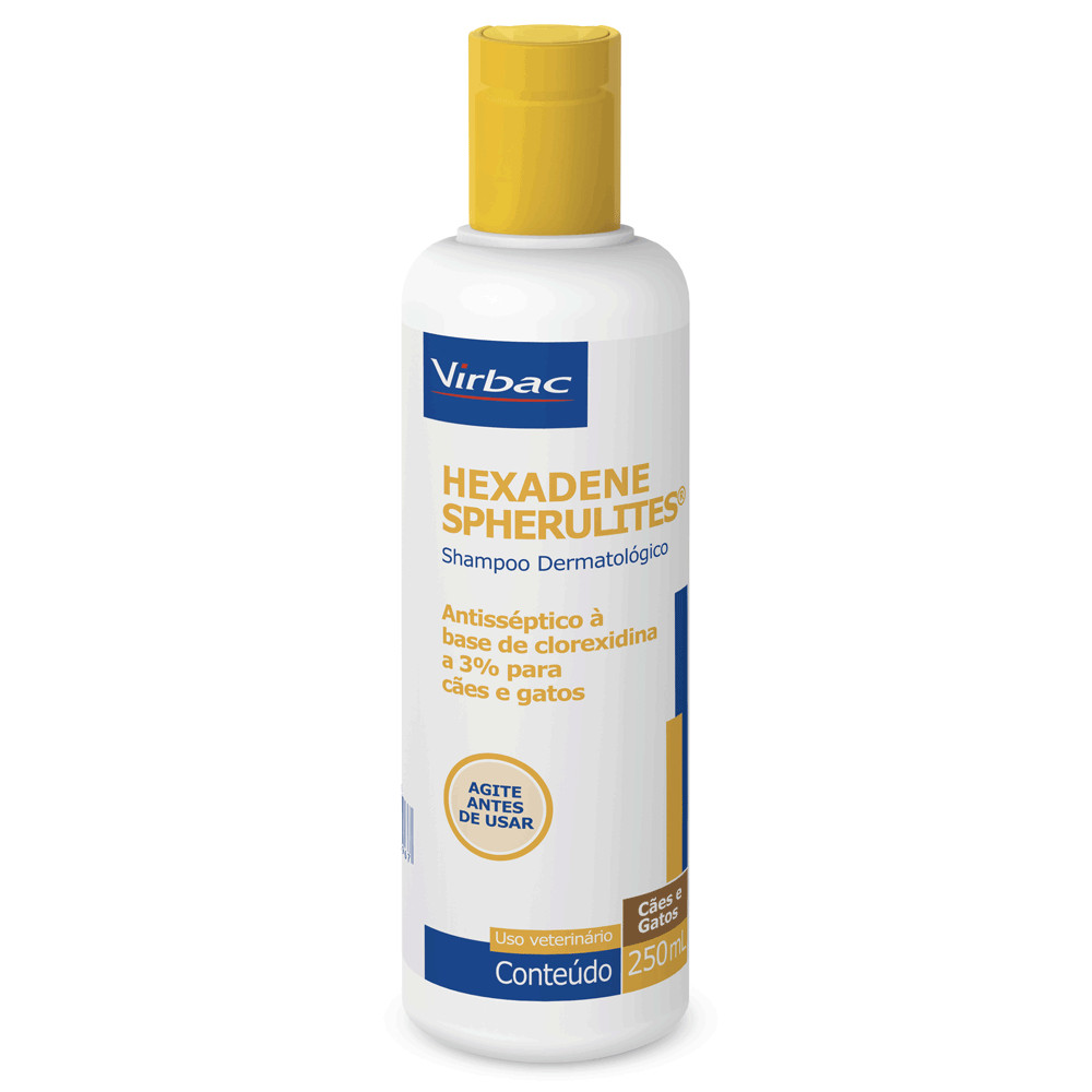 Shampoo Dermatológico Virbac Hexadene Spherulites para Cães e Gatos - 250ml