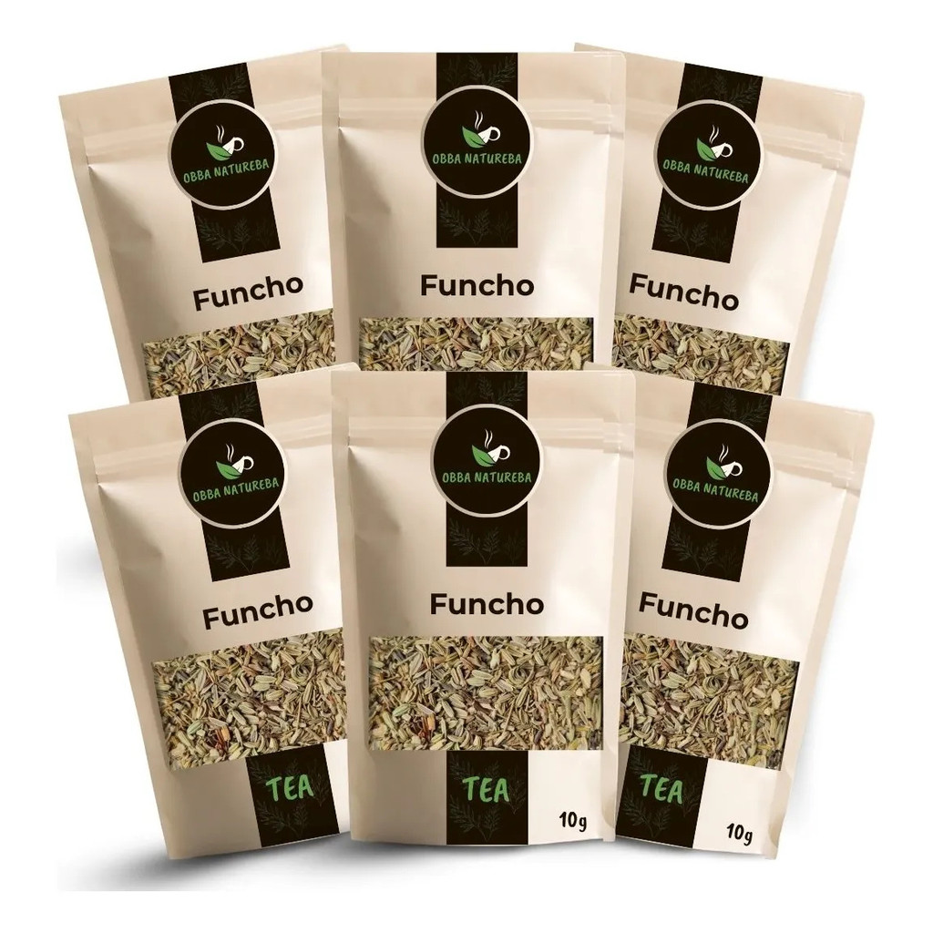 Funcho para Chá Ervas Cuidadosamente Embaladas Produto Para Infusão - Receba 6 Pacotes