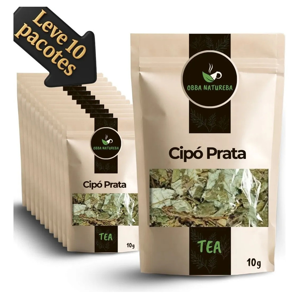 Cipó Prata para Chá Produção de Ervas Selecionada Uso Tradicional Em Infusão - Receba 10 Pacotes