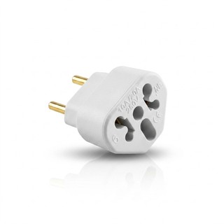 Adaptador Tomada Universal Internacional Para Brasil 2 Pinos Macicos EUA UK EU Eletronicos Aparelhos
